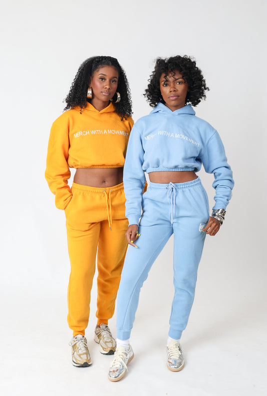 "MOVEMENT" Crop Hoodie