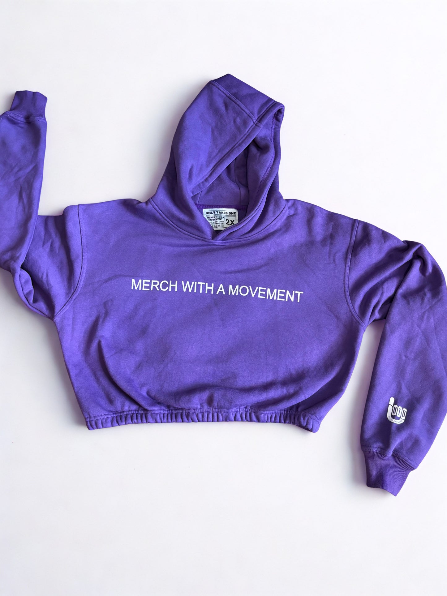 "MOVEMENT" Crop Hoodie