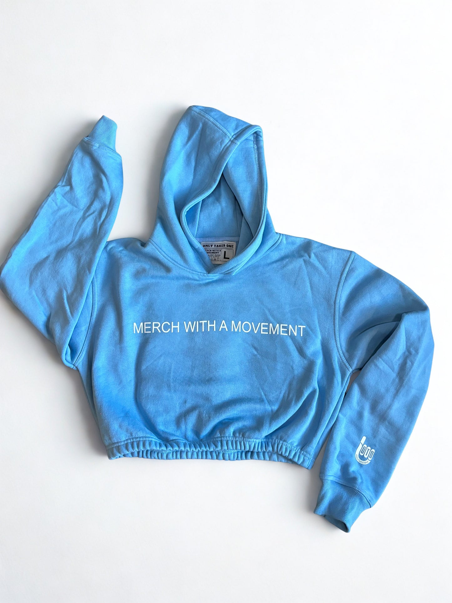"MOVEMENT" Crop Hoodie
