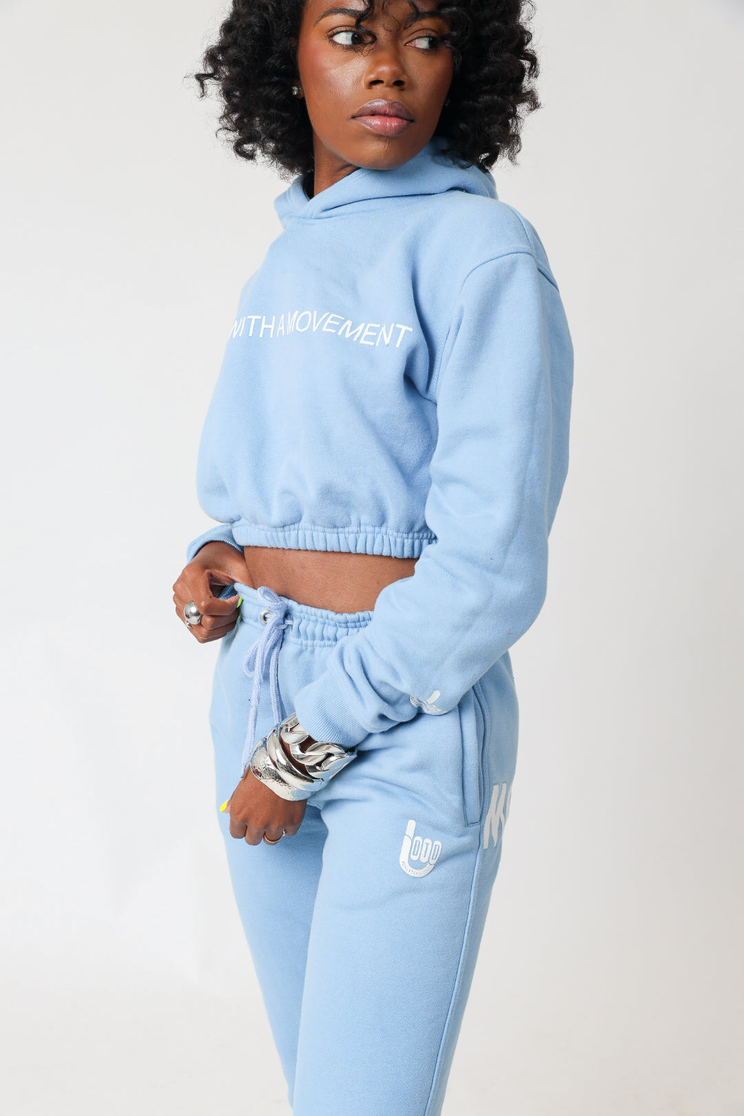 "MOVEMENT" Crop Hoodie
