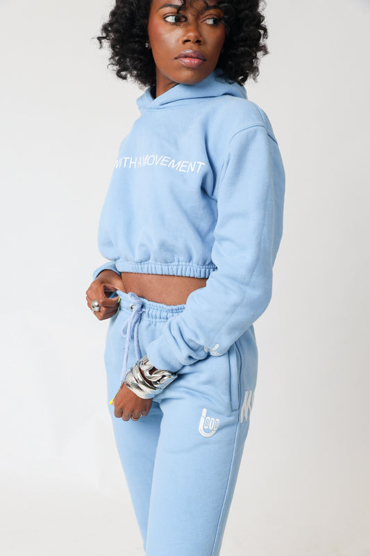 "MOVEMENT" Crop Hoodie
