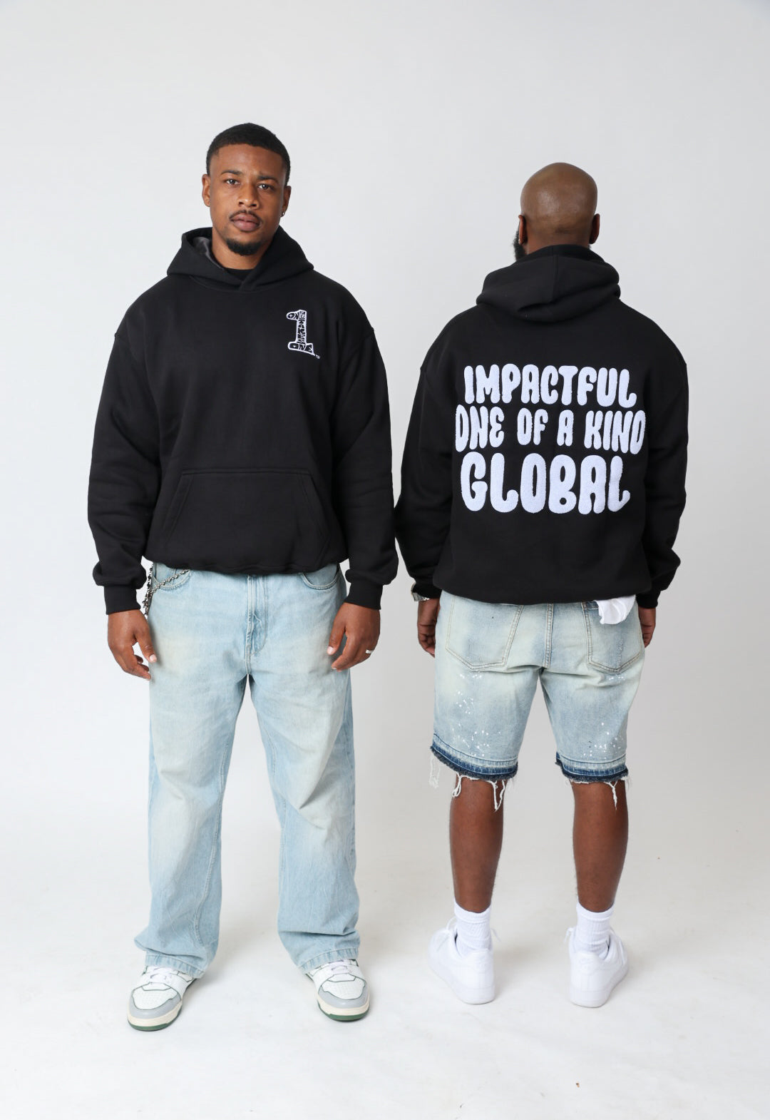 Black"IMPACT" Hoodies (Oversized)